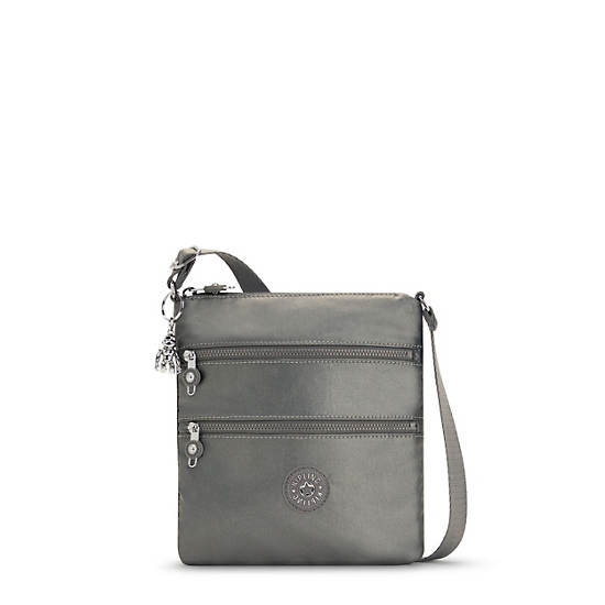 Sac Mini Kipling Keiko Metallic Crossbody Grise | FR 1883DF